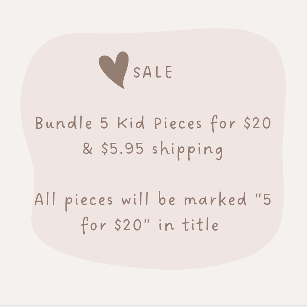 100+ Kid Items Coming Soon! Like This To Be Notified!